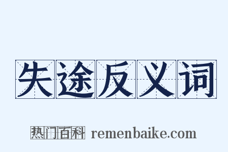 失途反义词是什么意思的图片